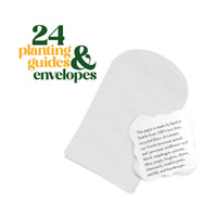 Transparent glassine envelope by Seed Bloom Gifts containing seed paper and planting instructions