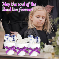 Purple Butterflies & White Pots with Bow Plantable Seed Paper β Set of 6 - Seed Bloom Gifts