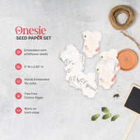 Onesie Plantable Seed Paper – Set of 24 - Seed Bloom Gifts