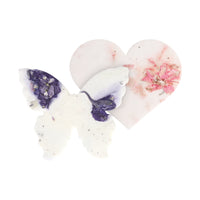 Pink Heart & Purple Butterfly Plantable Seed Paper – Set of 48 - Seed Bloom Gifts