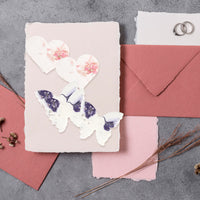 Pink Heart & Purple Butterfly Plantable Seed Paper – Set of 48 - Seed Bloom Gifts
