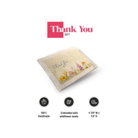 Eco-friendly Thank You stationery – plantable and compostable cards by Seed Bloom Gifts.