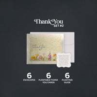 Sustainable Thank You card set – 6 plantable notes from Seed Bloom Gifts.