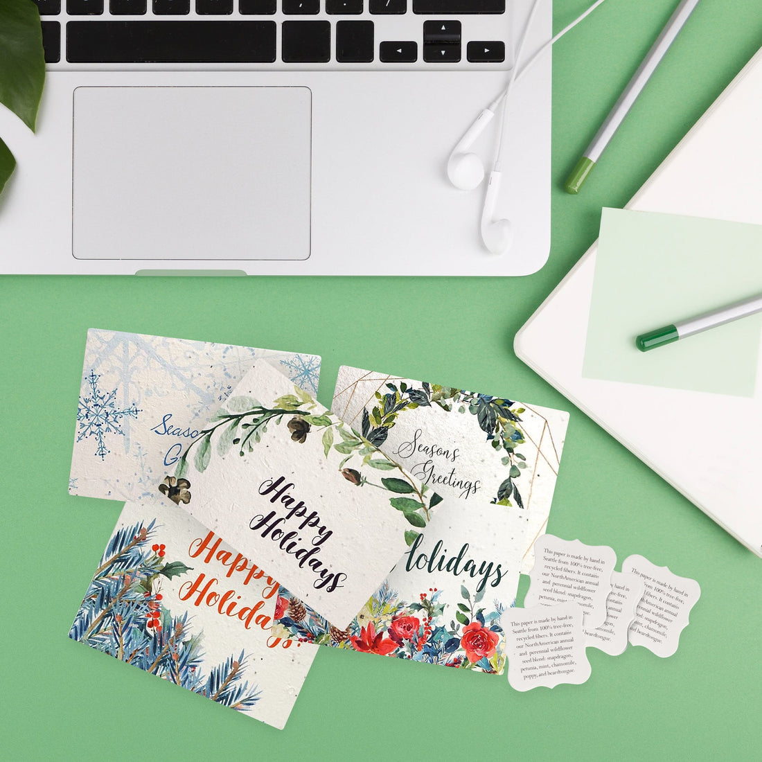 Holidays Set Plantable Seed Paper - Set of 5 - Seed Bloom Gifts