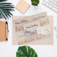 A colorful set of Bloom birthday cards featuring cheerful designs and festive messages for celebrating special occasions