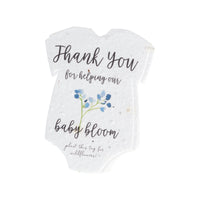 Onesie Plantable Seed Paper – Set of 5 (Blue) - Seed Bloom Gifts