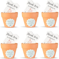 Pink Onesie & Orange Pots with Stickers Plantable Seed Paper – Set of 6 - Seed Bloom Gifts