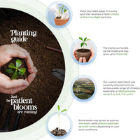 Pink Onesie & Orange Pots with Stickers Plantable Seed Paper – Set of 6 - Seed Bloom Gifts