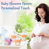 Pink Onesie & Orange Pots with Stickers Plantable Seed Paper – Set of 6 - Seed Bloom Gifts