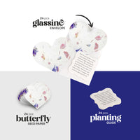 Mixed Heart Plantable Seed Paper – Set of 24 - Seed Bloom Gifts
