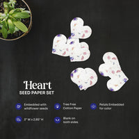 Mixed Heart Plantable Seed Paper – Set of 24 - Seed Bloom Gifts