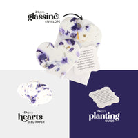 Purple Heart Plantable Seed Paper – Set of 24 - Seed Bloom Gifts