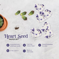 Purple Heart Plantable Seed Paper – Set of 24 - Seed Bloom Gifts