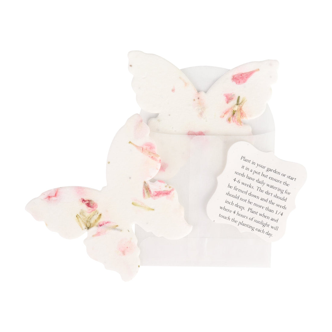 Pink Butterfly Plantable Seed Paper – Set of 24 - Seed Bloom Gifts