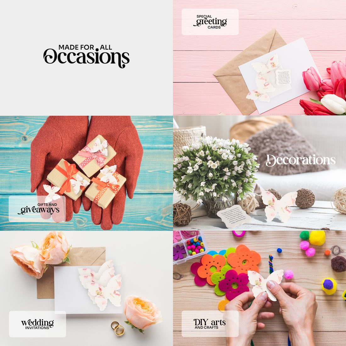 Pink Butterfly Plantable Seed Paper – Set of 24 - Seed Bloom Gifts