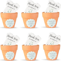 Green Onesie & Orange Pots with Stickers Plantable Seed Paper β Set of 6 - Seed Bloom Gifts