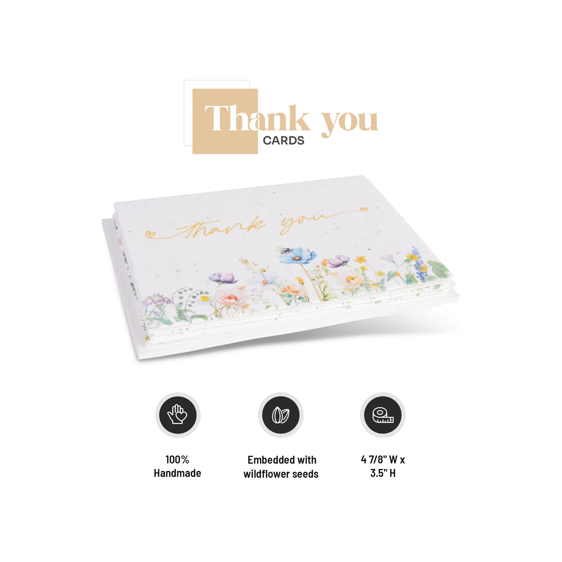 Thank You Set Plantable Seed Paper– Set of 4 - Seed Bloom Gifts