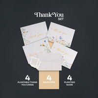 Thank You Set Plantable Seed Paper– Set of 4 - Seed Bloom Gifts