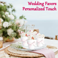 Pink Butterflies & White Pots with Bow Plantable Seed Paper – Set of 6 - Seed Bloom Gifts