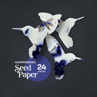 Purple Hummingbird Plantable Seed Paper – Set of 24 - Seed Bloom Gifts