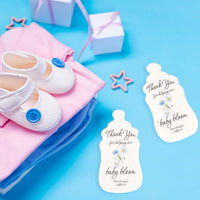 Baby Bottles Plantable Seed Paper– Set of 5 (Blue) - Seed Bloom Gifts