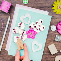 Large Magenta Heart Plantable Seed Paper – Set of 50 - Seed Bloom Gifts