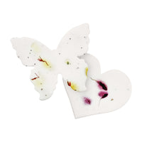 Magenta Heart & Yellow Butterfly Plantable Seed Paper – Set of 48 - Seed Bloom Gifts