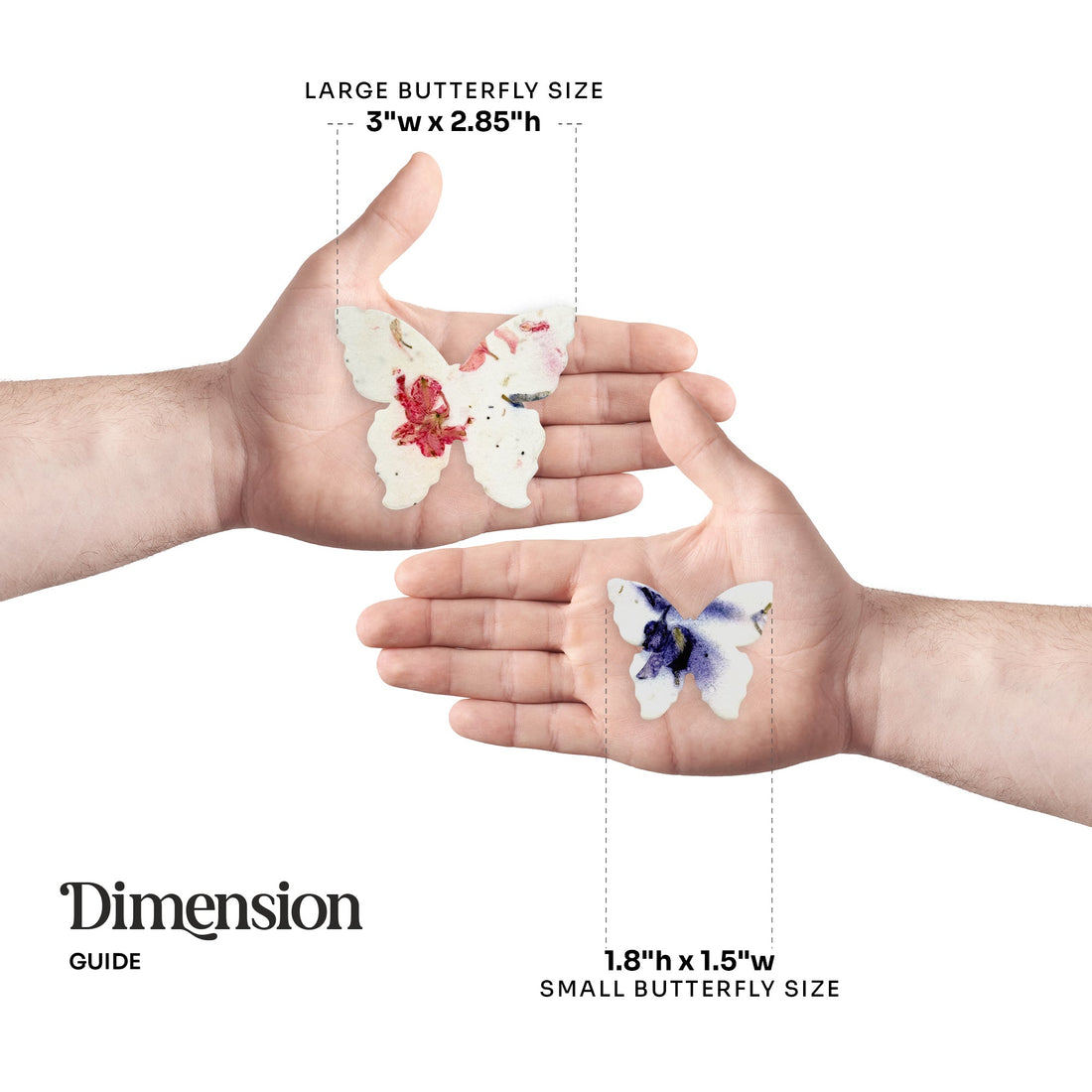 Large Pink Butterfly Plantable Seed Paper – Set of 50 - Seed Bloom Gifts