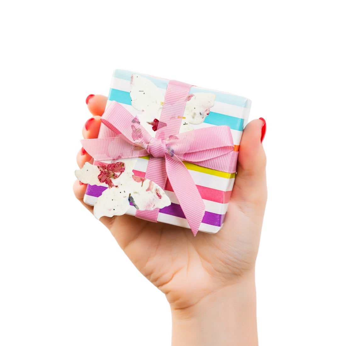 Large Pink Butterfly Plantable Seed Paper – Set of 50 - Seed Bloom Gifts