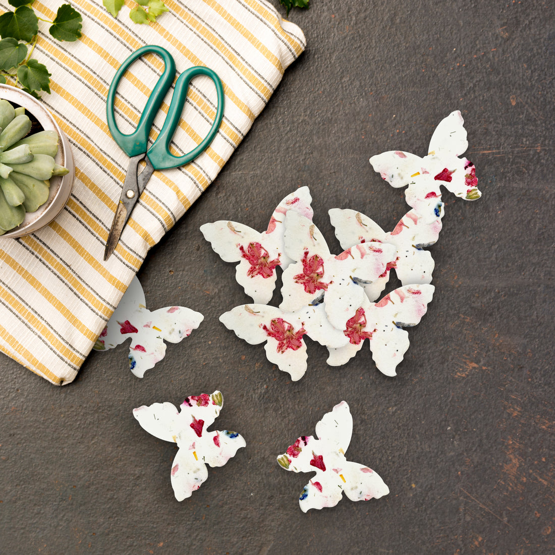Large Pink Butterfly Plantable Seed Paper – Set of 50 - Seed Bloom Gifts