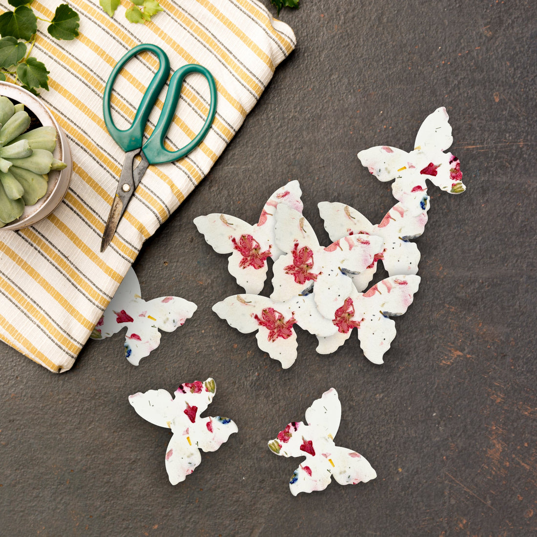 Large Pink Butterfly Plantable Seed Paper – Set of 50 - Seed Bloom Gifts