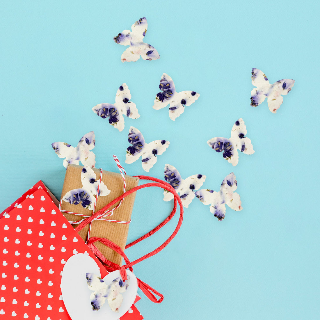 Large Purple Butterfly Plantable Seed Paper – Set of 50 - Seed Bloom Gifts