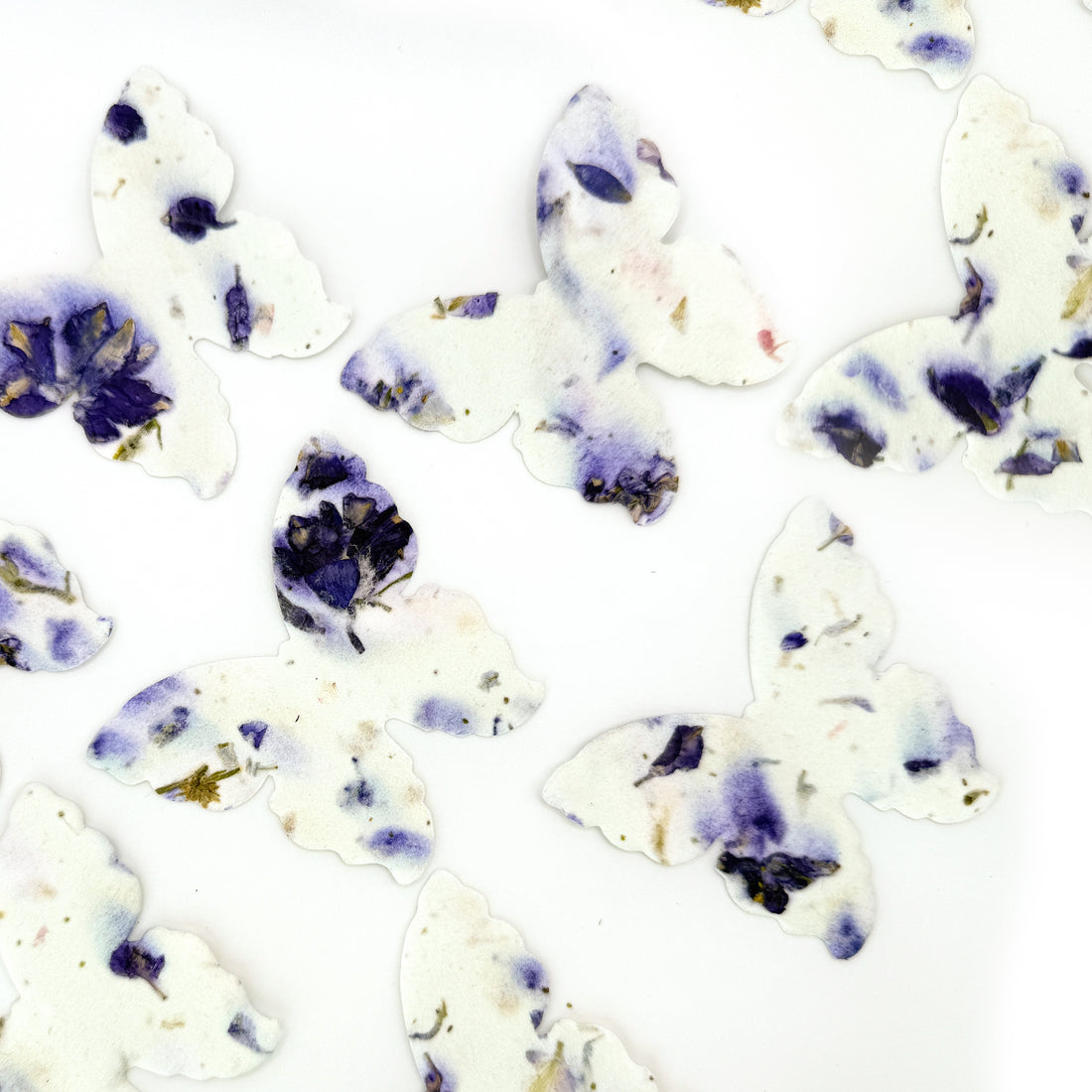 Large Purple Butterfly Plantable Seed Paper – Set of 50 - Seed Bloom Gifts