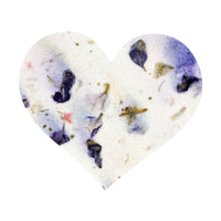 Large Purple Heart Plantable Seed Paper – Set of 50 - Seed Bloom Gifts
