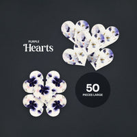Large Purple Heart Plantable Seed Paper – Set of 50 - Seed Bloom Gifts