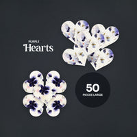 Large Purple Heart Plantable Seed Paper – Set of 50 - Seed Bloom Gifts