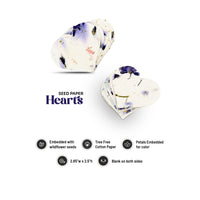 Large Purple Heart Plantable Seed Paper – Set of 50 - Seed Bloom Gifts