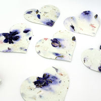 Large Purple Heart Plantable Seed Paper – Set of 50 - Seed Bloom Gifts