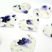 Large Purple Heart Plantable Seed Paper – Set of 50 - Seed Bloom Gifts