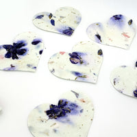 Large Purple Heart Plantable Seed Paper – Set of 50 - Seed Bloom Gifts