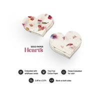 Large Pink Heart Plantable Seed Paper – Set of 50 - Seed Bloom Gifts