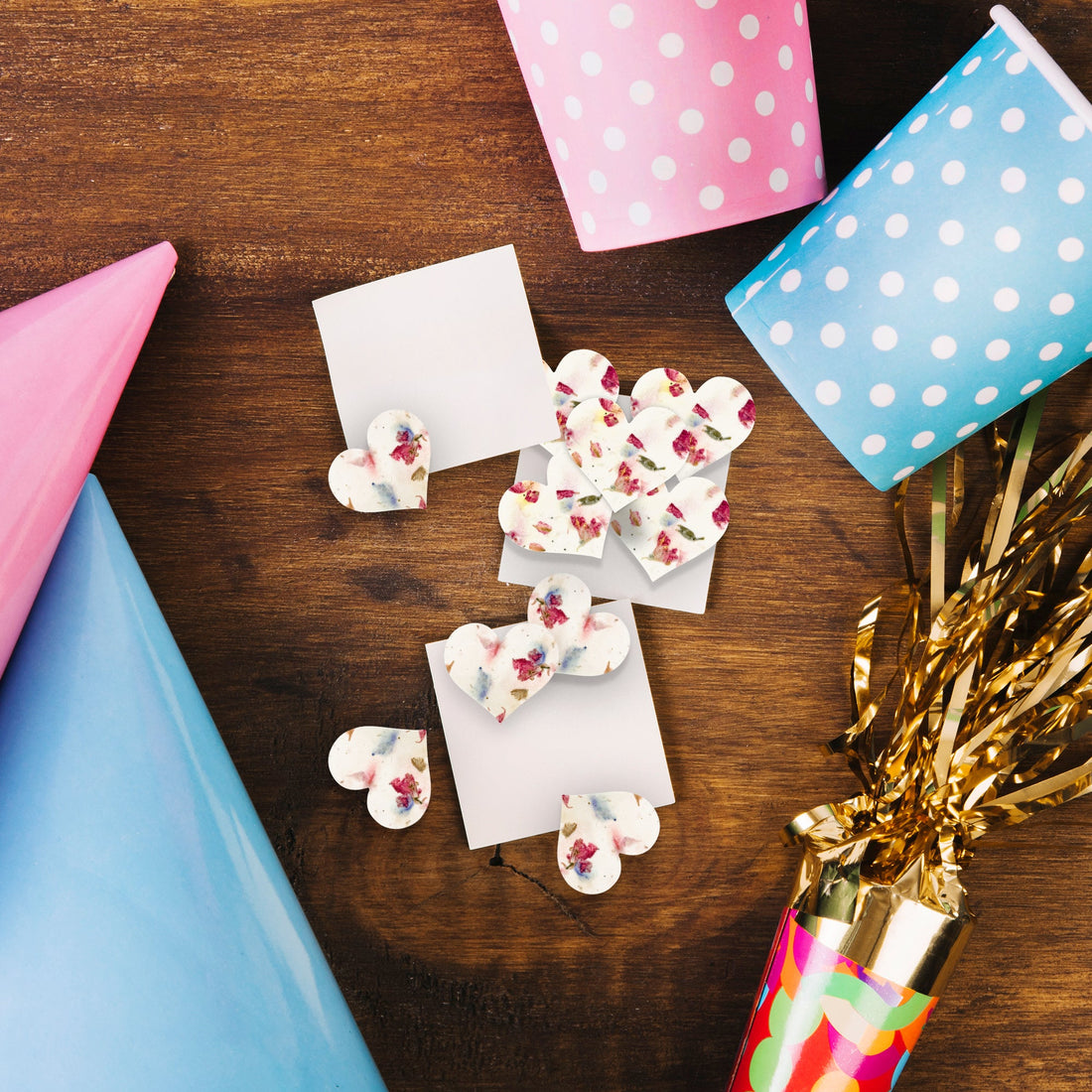 Large Pink Heart Plantable Seed Paper – Set of 50 - Seed Bloom Gifts