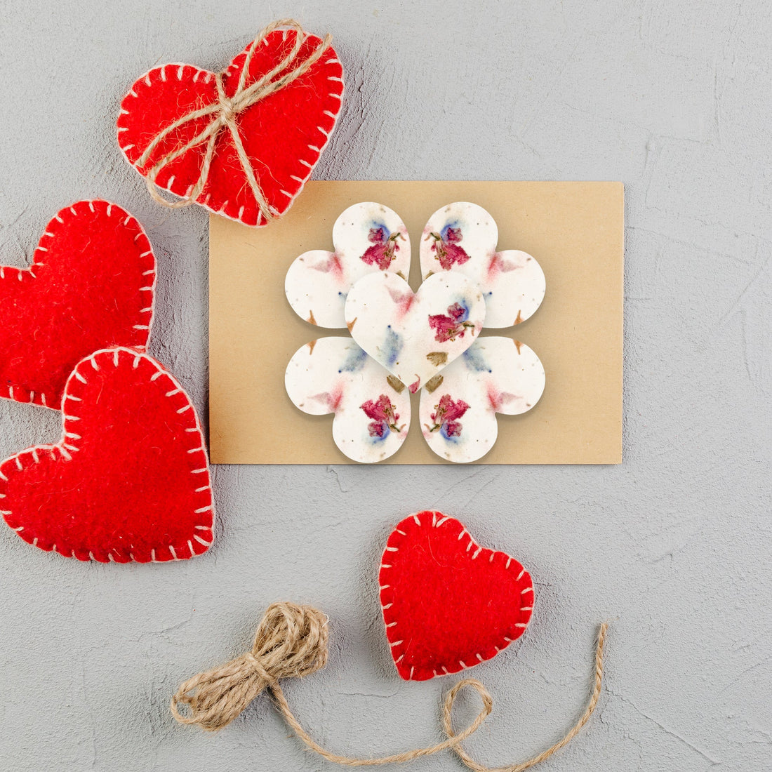 Large Pink Heart Plantable Seed Paper – Set of 50 - Seed Bloom Gifts