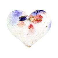 Small Pink & Purple Heart Plantable Seed Paper – Set of 50 - Seed Bloom Gifts