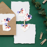 Small Pink & Purple Heart Plantable Seed Paper – Set of 50 - Seed Bloom Gifts