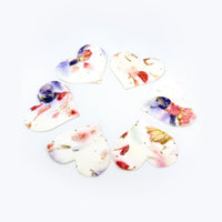 Small Pink & Purple Heart Plantable Seed Paper – Set of 50 - Seed Bloom Gifts