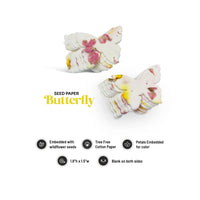 Small Pink & Yellow Butterfly Plantable Seed Paper – Set of 50 - Seed Bloom Gifts
