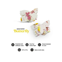 Small Pink & Yellow Butterfly Plantable Seed Paper – Set of 50 - Seed Bloom Gifts