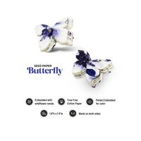 Small Purple Butterflies Plantable Seed Paper – Set of 50 - Seed Bloom Gifts