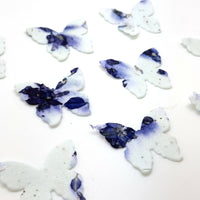 Small Purple Butterflies Plantable Seed Paper – Set of 50 - Seed Bloom Gifts